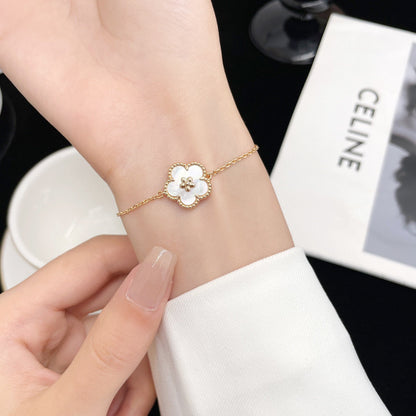 Pomuse LUCKY WHITE MOP PLUM BLOSSOM  BRACELET