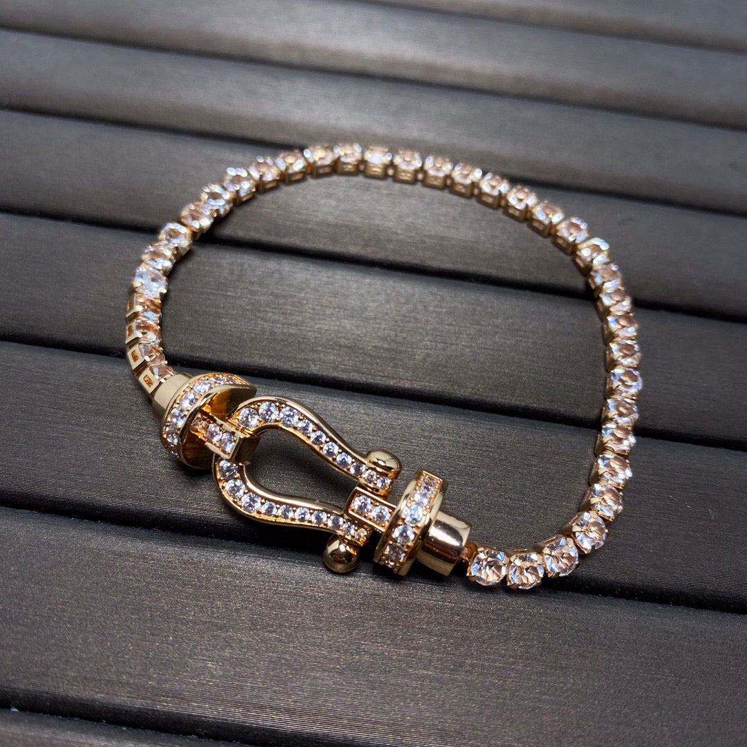 Pomuse FORCE  HORSESHOE  DIAMOND TENNIS BRACELET