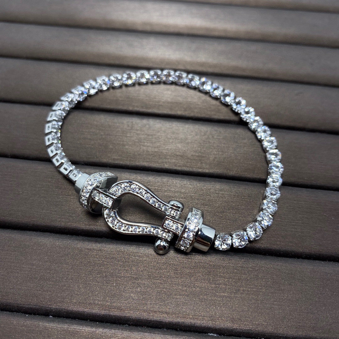Pomuse FORCE  HORSESHOE  DIAMOND TENNIS BRACELET