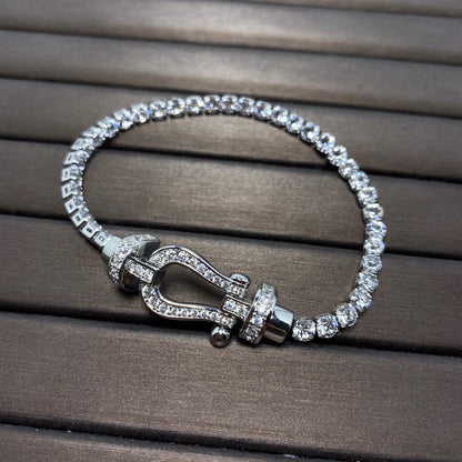 Pomuse FORCE  HORSESHOE  DIAMOND TENNIS BRACELET