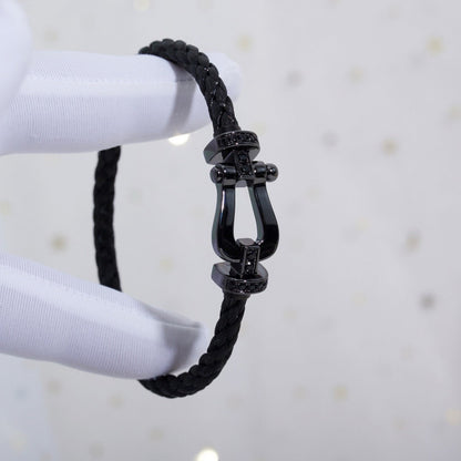 Pomuse FORCE LARGE SERIES HORSESHOE BLACK SAMURAI BRACELET