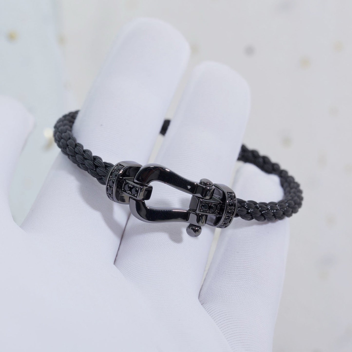 Pomuse FORCE LARGE SERIES HORSESHOE BLACK SAMURAI BRACELET