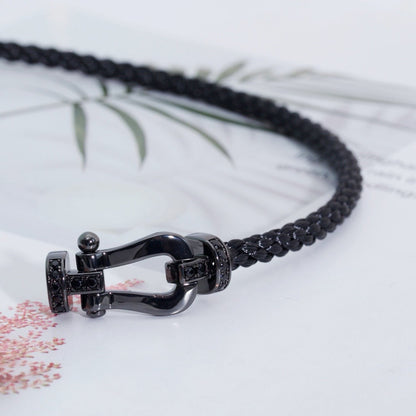 Pomuse FORCE LARGE SERIES HORSESHOE BLACK SAMURAI BRACELET