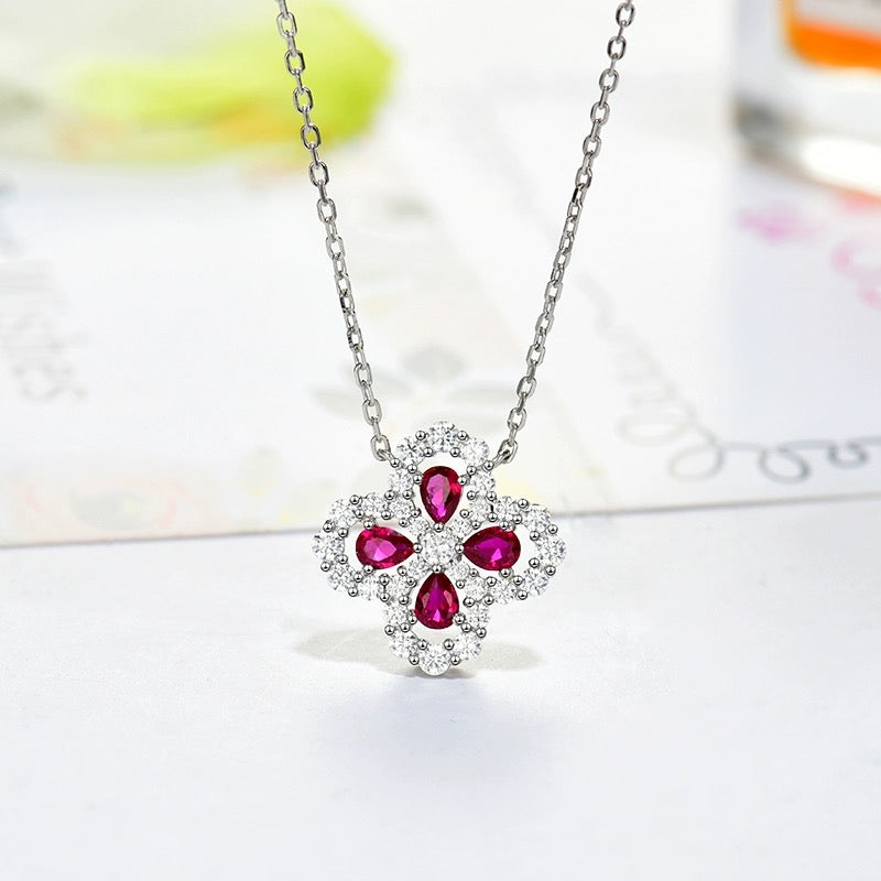 Pomuse Loop-Halskette mit Vollmotiv, Diamant, 16 mm, mehrere Farben