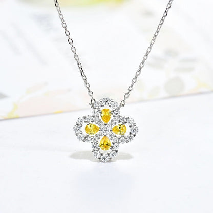 Pomuse Loop-Halskette mit Vollmotiv, Diamant, 16 mm, mehrere Farben