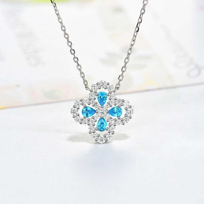 Pomuse Loop-Halskette mit Vollmotiv, Diamant, 16 mm, mehrere Farben