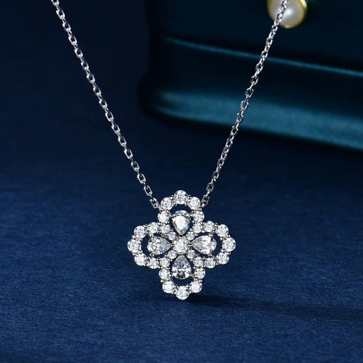 Pomuse Loop-Halskette mit Vollmotiv, Diamant, 16 mm, mehrere Farben