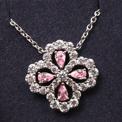 Pomuse Loop-Halskette mit Vollmotiv, Diamant, 16 mm, mehrere Farben