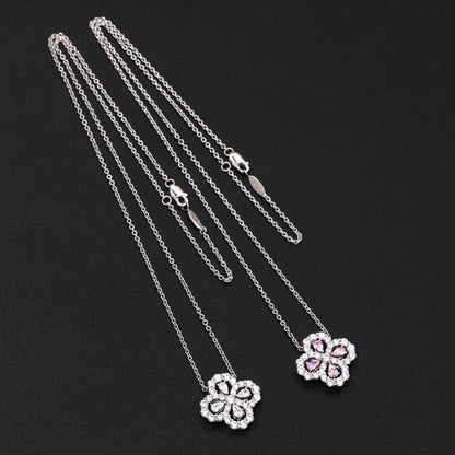 Pomuse Loop-Halskette mit Vollmotiv, Diamant, 16 mm, mehrere Farben