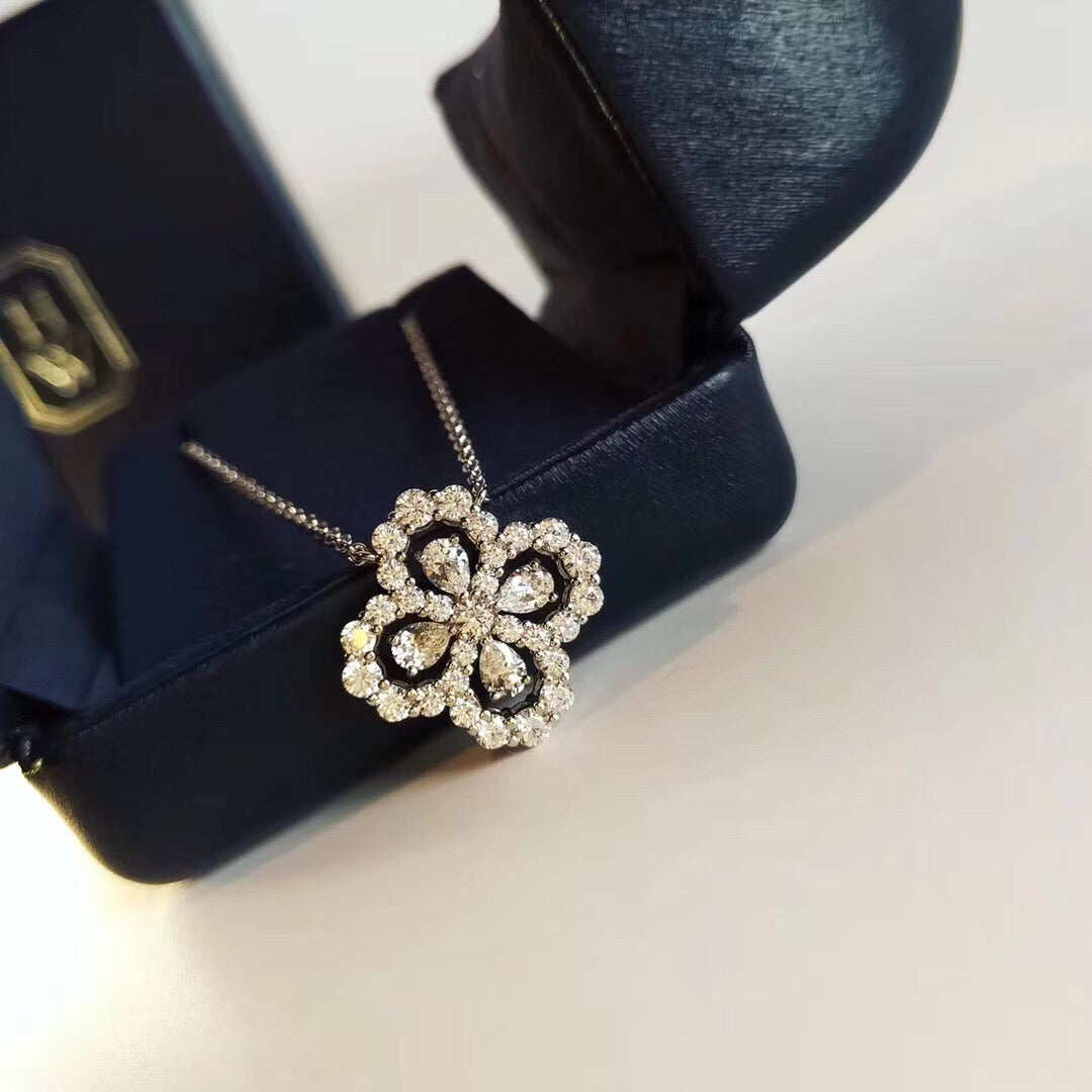 Pomuse Loop-Halskette mit Vollmotiv, Diamant, 16 mm, mehrere Farben