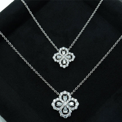 Pomuse LOOP NECKLACE FULL MOTIF DIAMOND COMBINATION