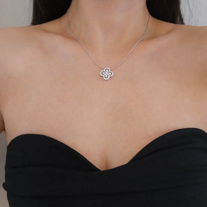 Pomuse LOOP NECKLACE FULL MOTIF DIAMOND COMBINATION