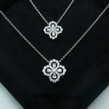 Pomuse LOOP NECKLACE FULL MOTIF DIAMOND COMBINATION