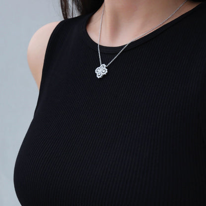 Pomuse LOOP NECKLACE FULL MOTIF DIAMOND COMBINATION