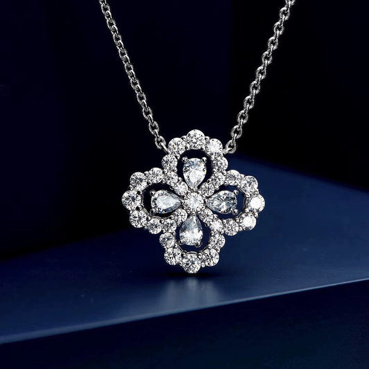 Pomuse LOOP NECKLACE FULL MOTIF DIAMOND COMBINATION