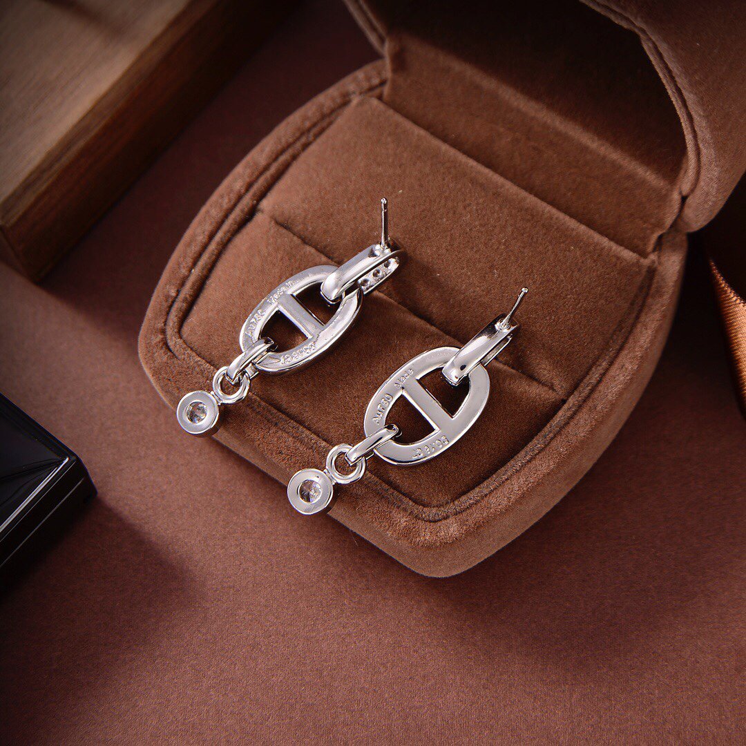 Pomuse HM CHAINE DIAMOND EARRINGS