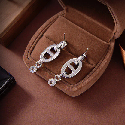 Pomuse HM CHAINE DIAMOND EARRINGS