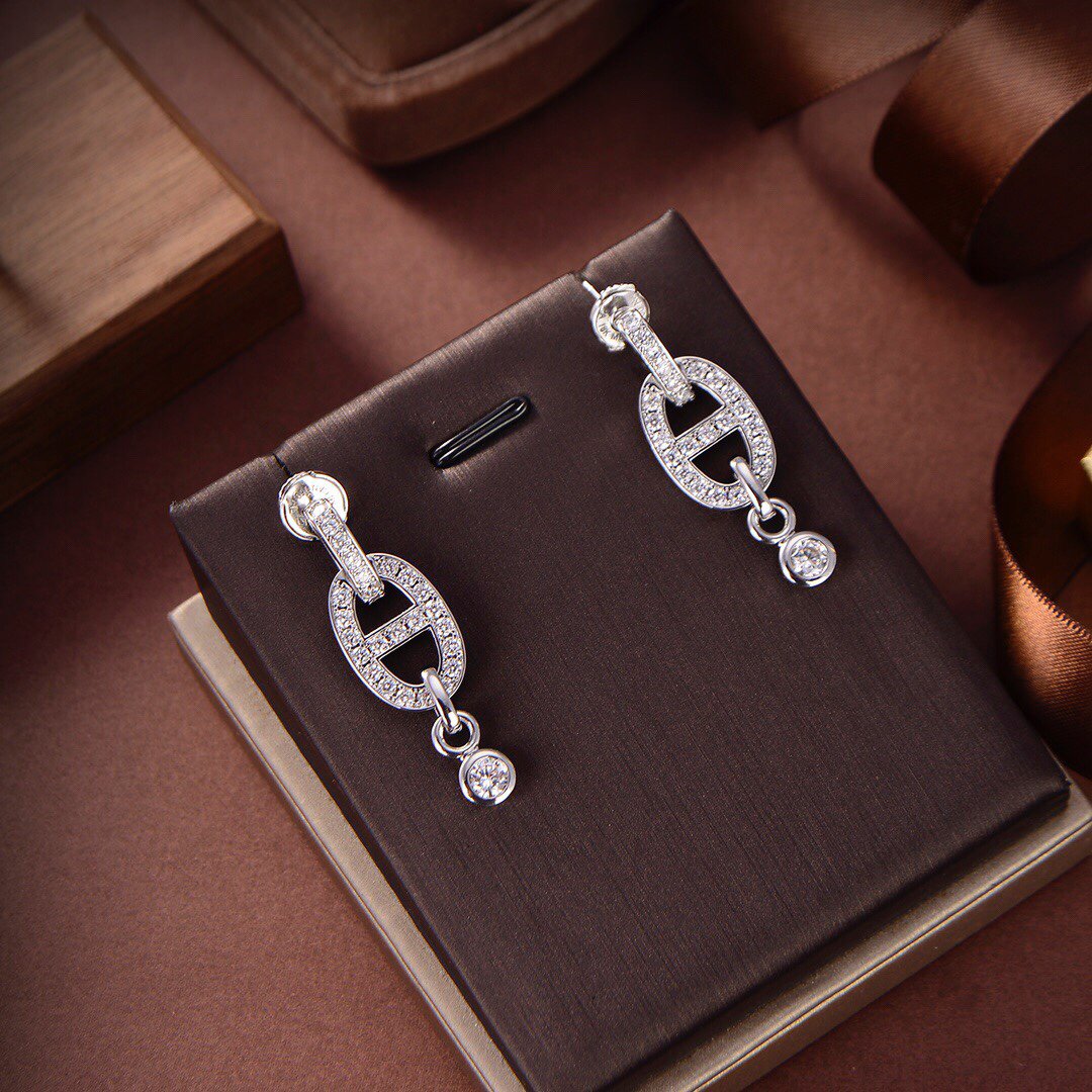 Pomuse HM CHAINE DIAMOND EARRINGS