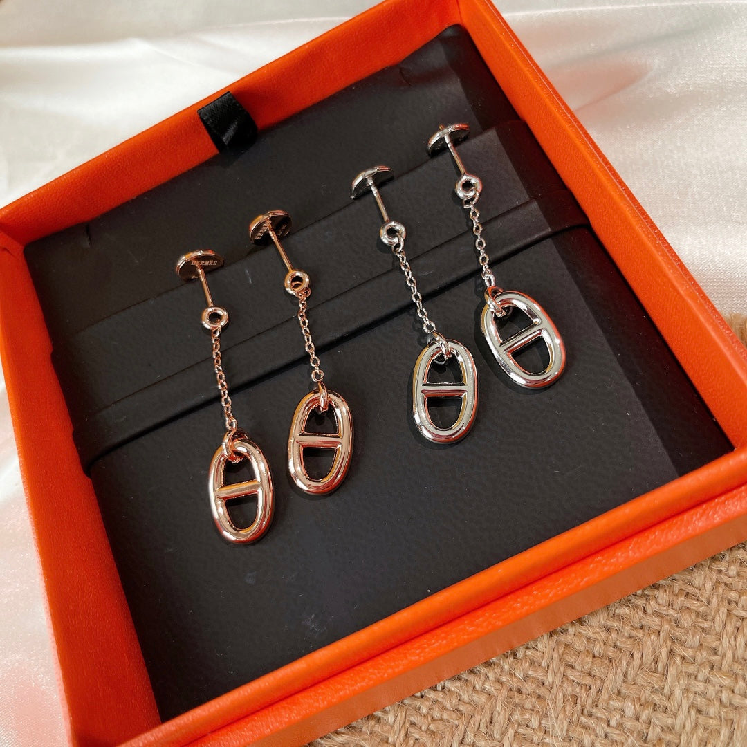 Pomuse CHAINE TASSEL EARRINGS