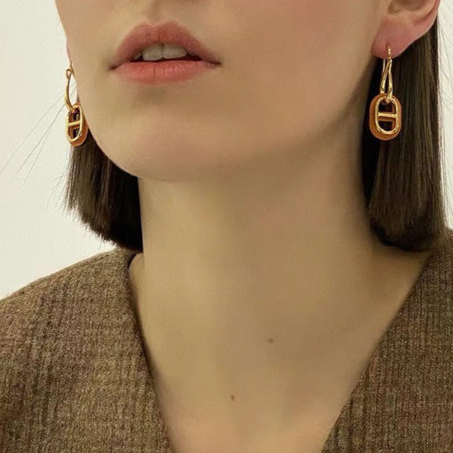Pomuse HM O'MAILLON GOLD EARRINGS