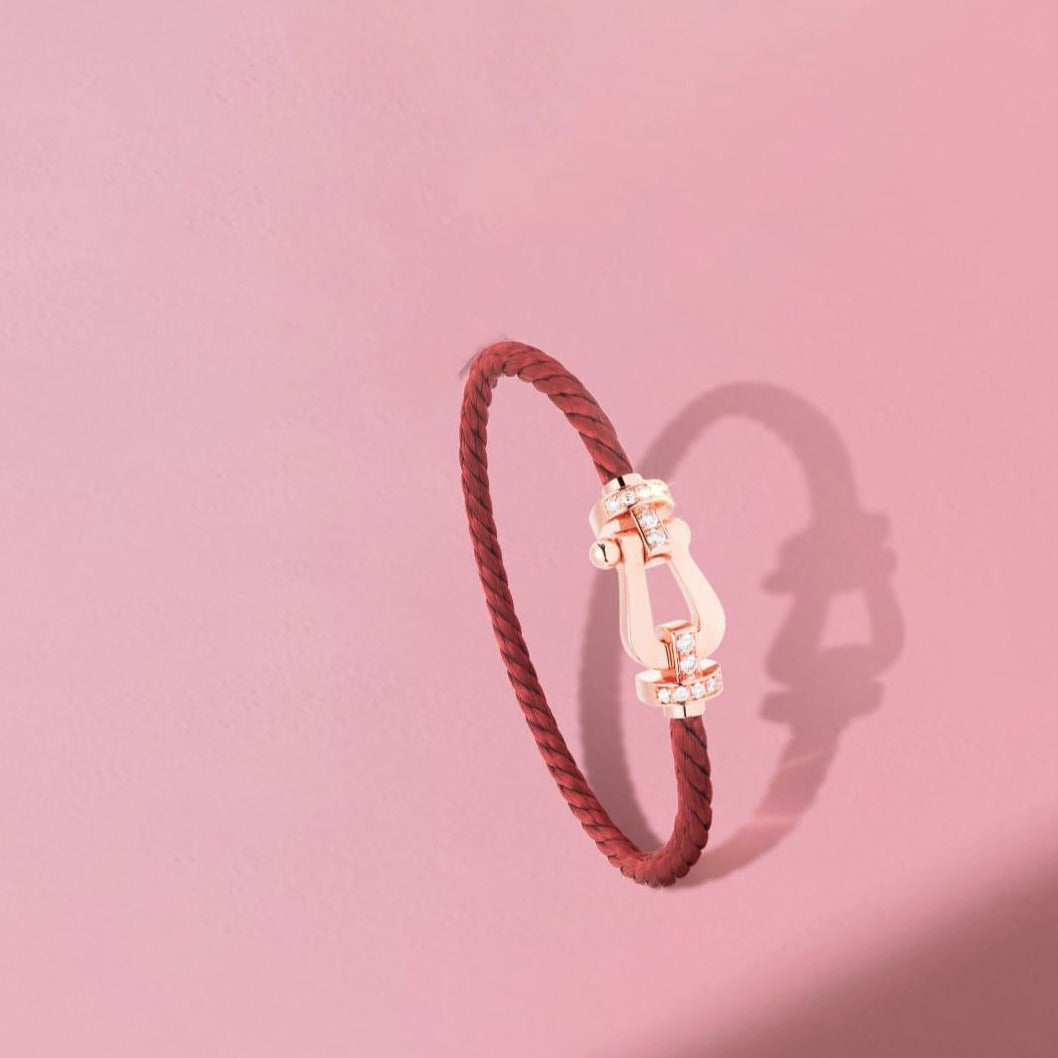 Pomuse FORCE 10 HALF DIAMOND PINK GOLD RED CORDERI LARGE AND MEDIUM MODEL