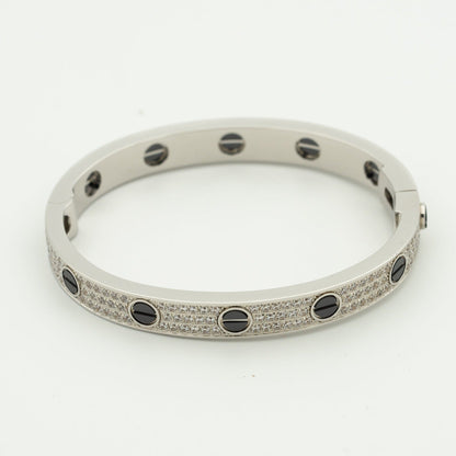 Pomuse LOVE BRACELET 6.1MM DIAMOND-PAVED CERAMIC