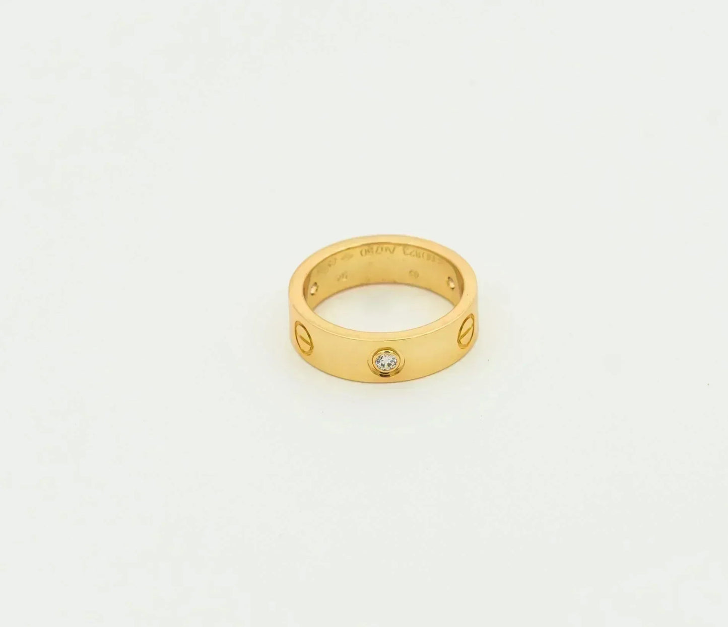 Pomuse LOVE RING 5.5MM 3 DIAMONDS GOLD