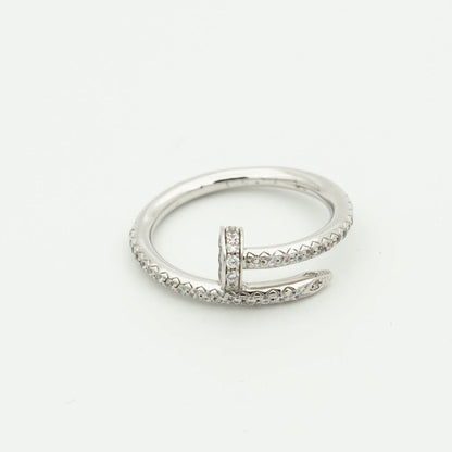 Pomuse JUSTE RING 1.8MM SILVER DIAMONDS