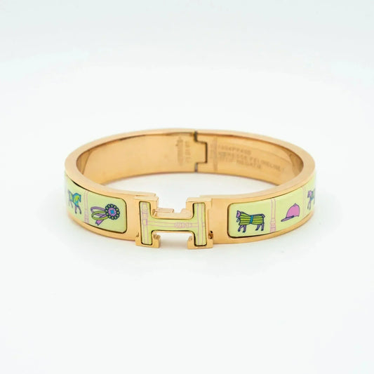 Pomuse H PINK GOLD BRACELET CREAM CERAMIC