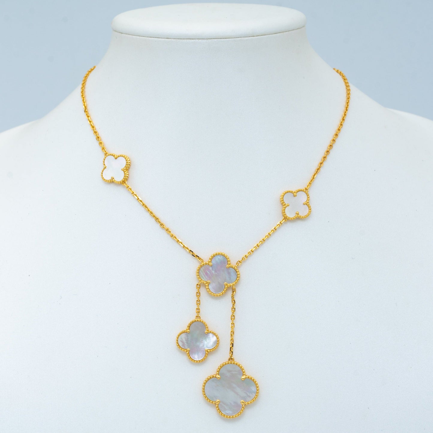 Pomuse CLOVER MOTHER OF PEARL NECKLACE 6 MOTIF