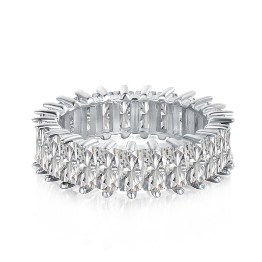 Pomuse Unique Colorful Radiant Cut RIng