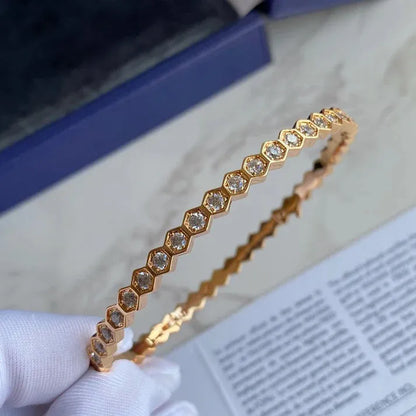 Pomuse BEE LOVE GOLD BRACELET FULL DIAMOND