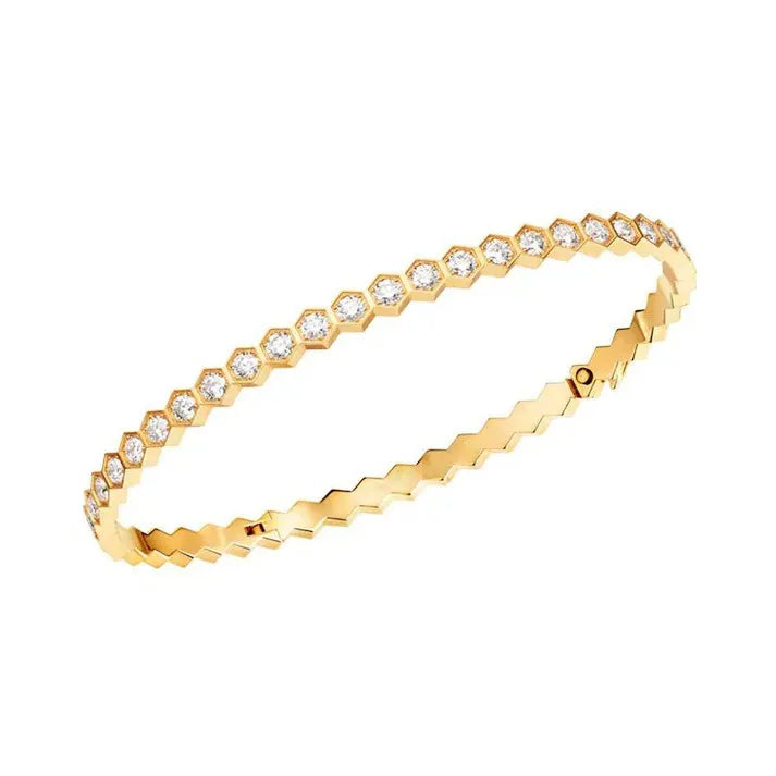 Pomuse BEE LOVE GOLD BRACELET FULL DIAMOND