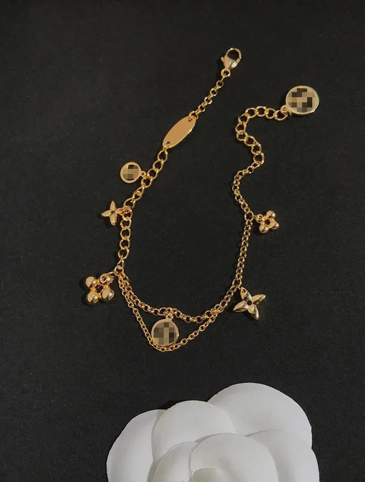 Pomuse BLOOMING PINK GOLD MOP BRACELET