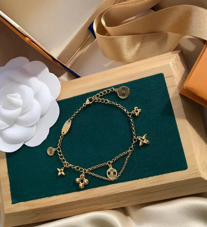 Pomuse BLOOMING PINK GOLD MOP BRACELET