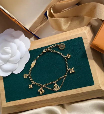 Pomuse BLOOMING PINK GOLD MOP BRACELET
