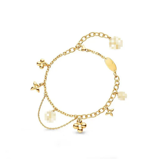 Pomuse BLOOMING PINK GOLD MOP BRACELET
