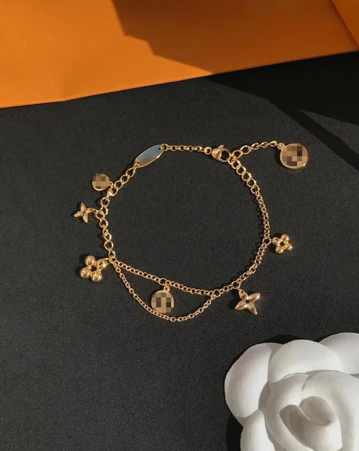 Pomuse BLOOMING PINK GOLD MOP BRACELET