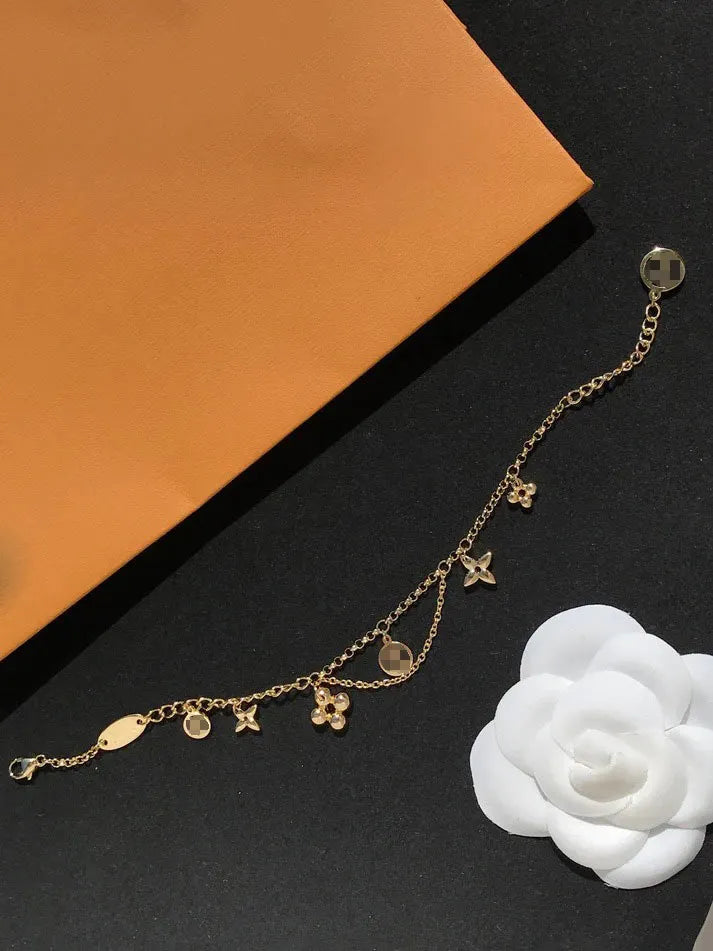 Pomuse BLOOMING PINK GOLD MOP BRACELET