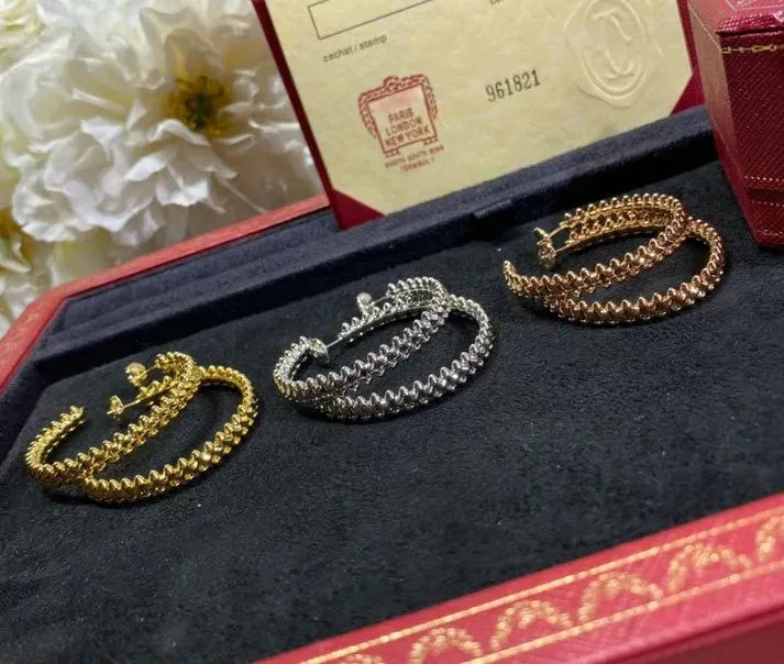 Pomuse CLASH LARGE HOOP EARRINGS