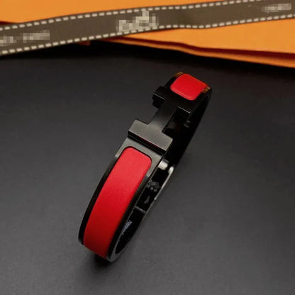 Pomuse CLIC H SO BLACK RED BRACELET