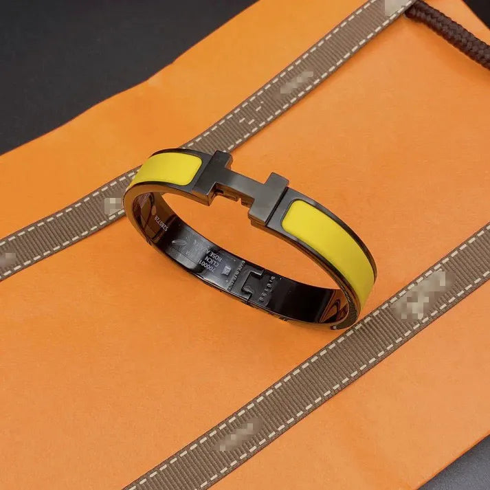 Pomuse CLIC H SO BLACK YELLOW BRACELET