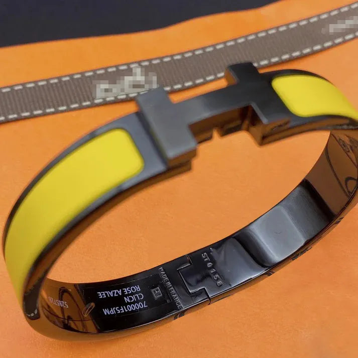 Pomuse CLIC H SO BLACK YELLOW BRACELET