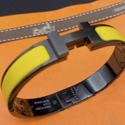 Pomuse CLIC H SO BLACK YELLOW BRACELET
