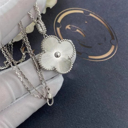 Pomuse CLOVER 25MM SILVER BIG CLOVER NECKLACE
