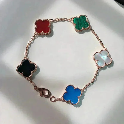 Pomuse CLOVER 5 MOTIFS MULTICOLOR  BRACELET