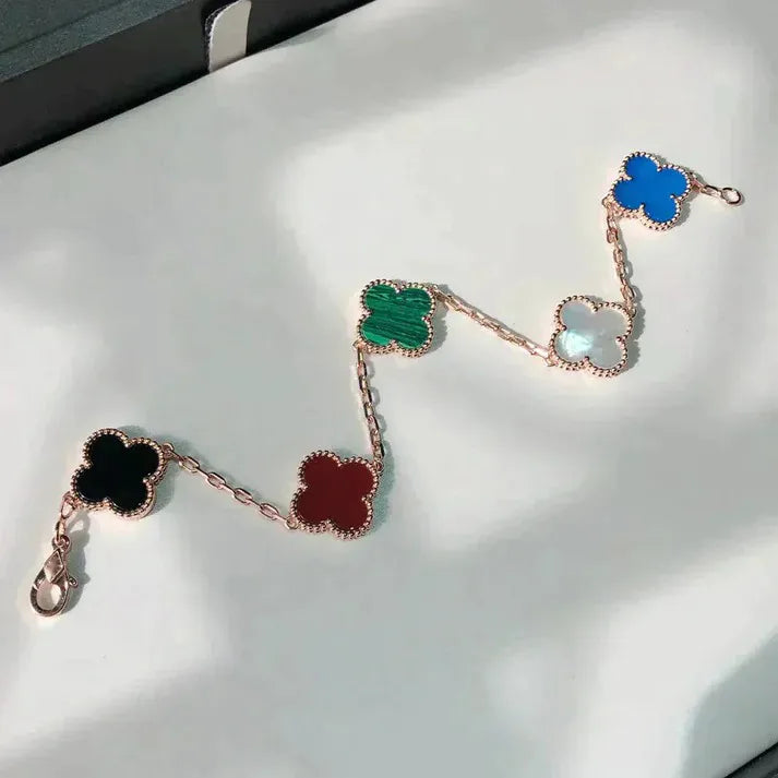 Pomuse CLOVER 5 MOTIFS MULTICOLOR  BRACELET