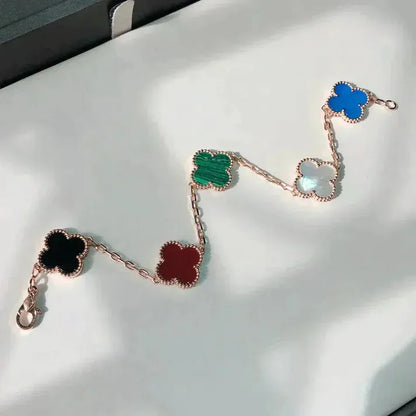 Pomuse CLOVER 5 MOTIFS MULTICOLOR  BRACELET