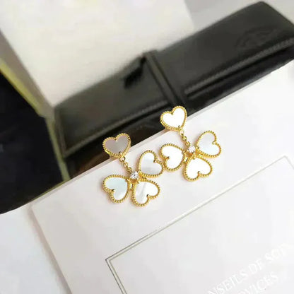 Pomuse CLOVER SWEET WHITE MOP EARRINGS
