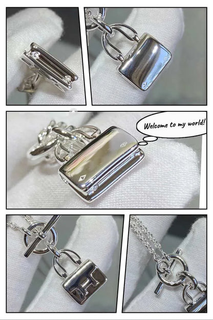 Pomuse CONSTANCE PEDANT SILVER NECKLACE